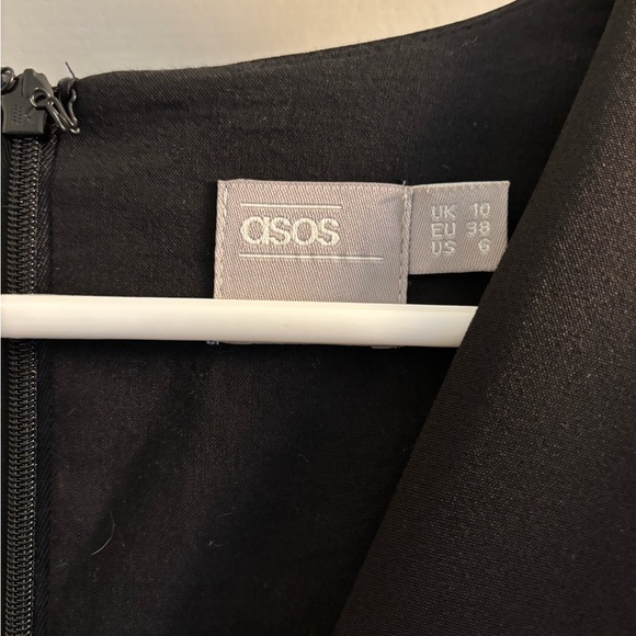 ASOS gorgeous LBD balloon sleeve sheath black wms size 6 bodycon formal dress - Picture 2 of 8